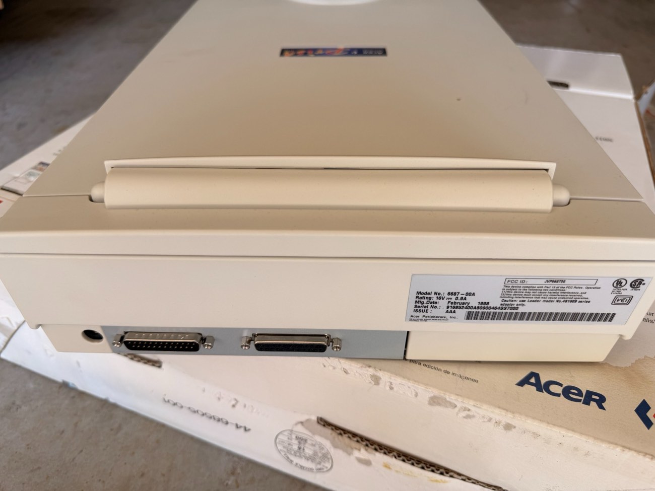 AcerScan Prisa 310P/310S Flatbed Scanner 30-Bit Color SCSI Parallel NOS 1998 — view 4