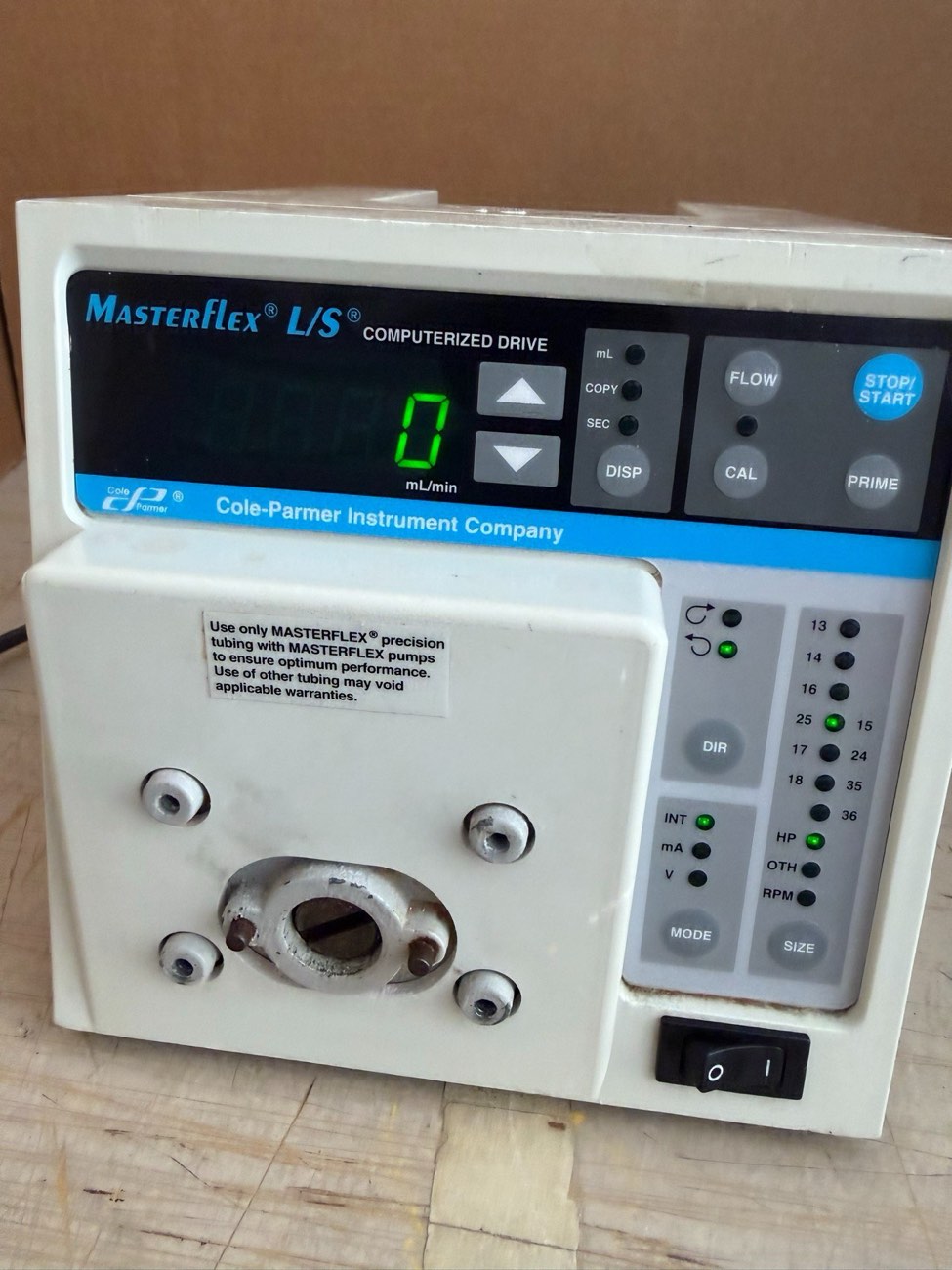 Cole-Parmer Masterflex 7550-20 Peristaltic Pump Controller 1.6-100 RPM - Tested — view 4