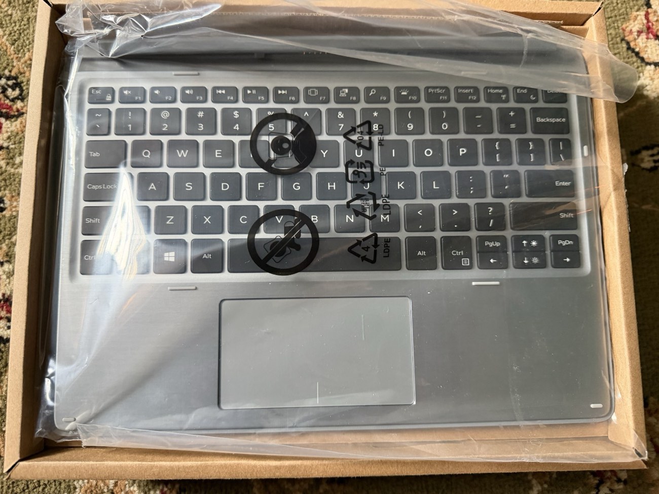 Dell Latitude 7200 7210 2-in-1 Tablet Mobile Travel Keyboard 24D3M K18M Backlit — view 1