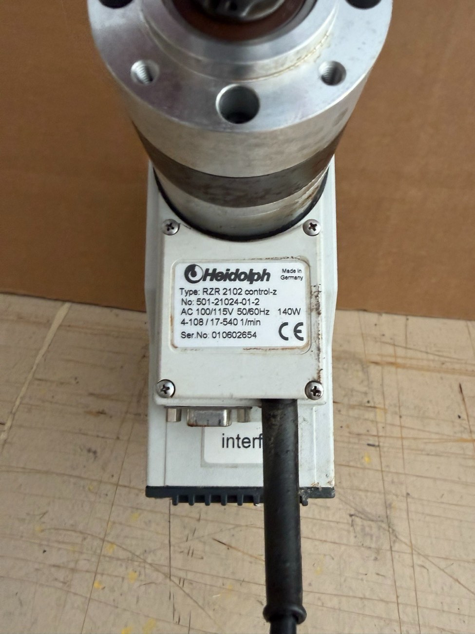 Heidolph RZR 2102 Control-Z Overhead Lab Stirrer Mixer w/ Chuck 115V 140W — view 4
