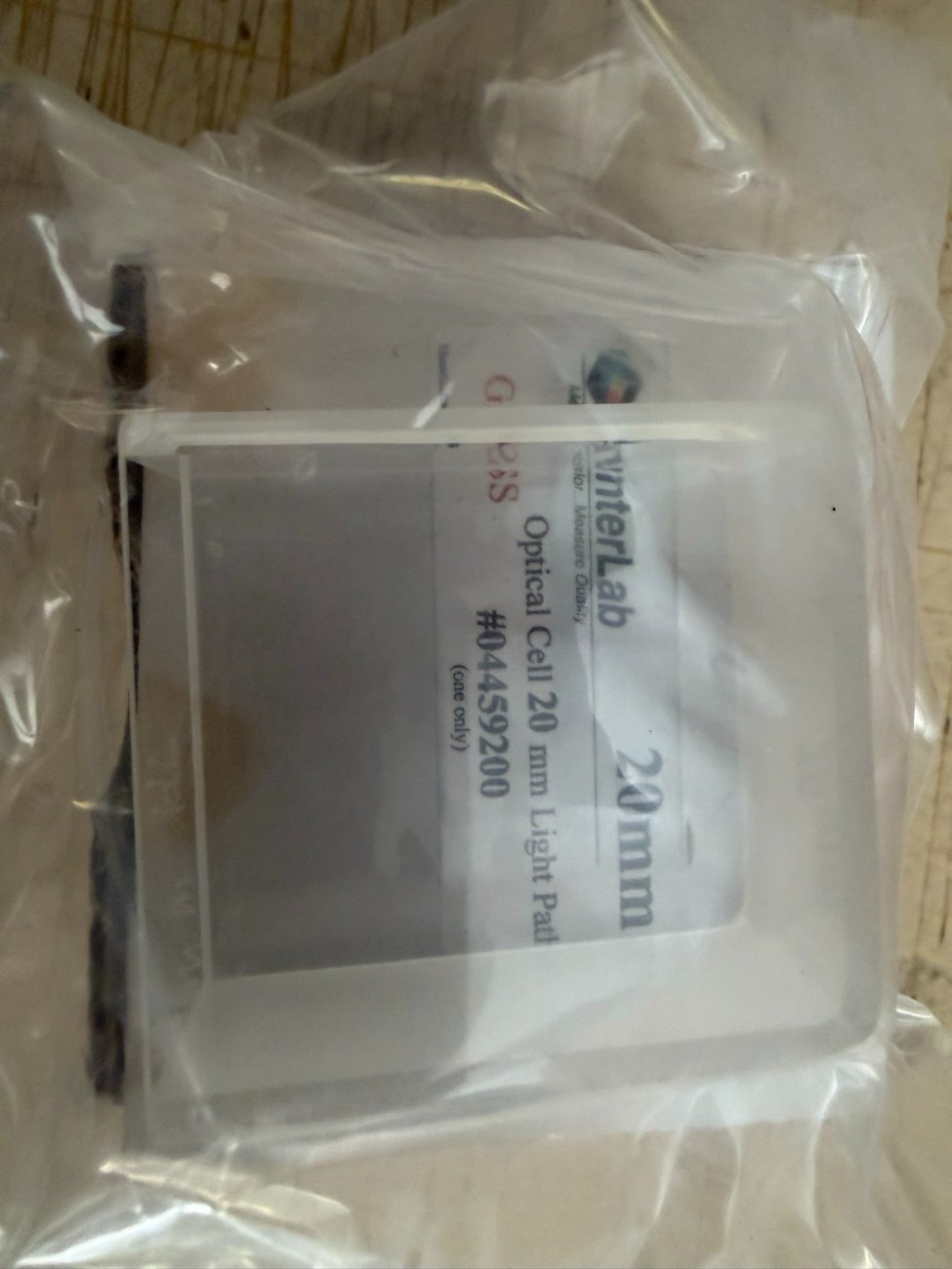 HunterLab Glass Optical Cell 20mm Light Path 04-4592-00 New Open Box — view 1