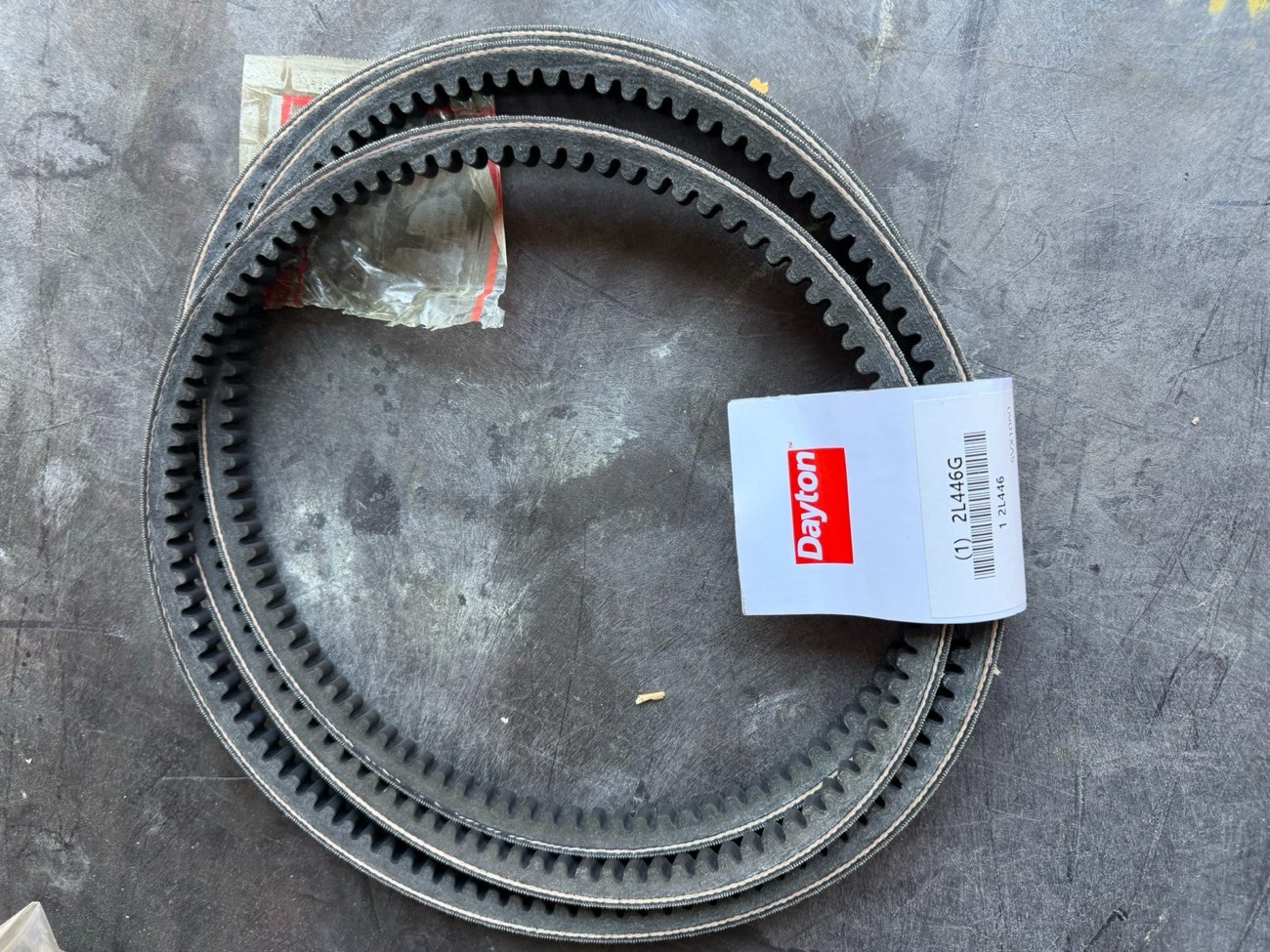 Lot of 2 Dayton 2L446G 5VX1060 Cogged V-Belt 106" 5/8" Industrial - New — view 3