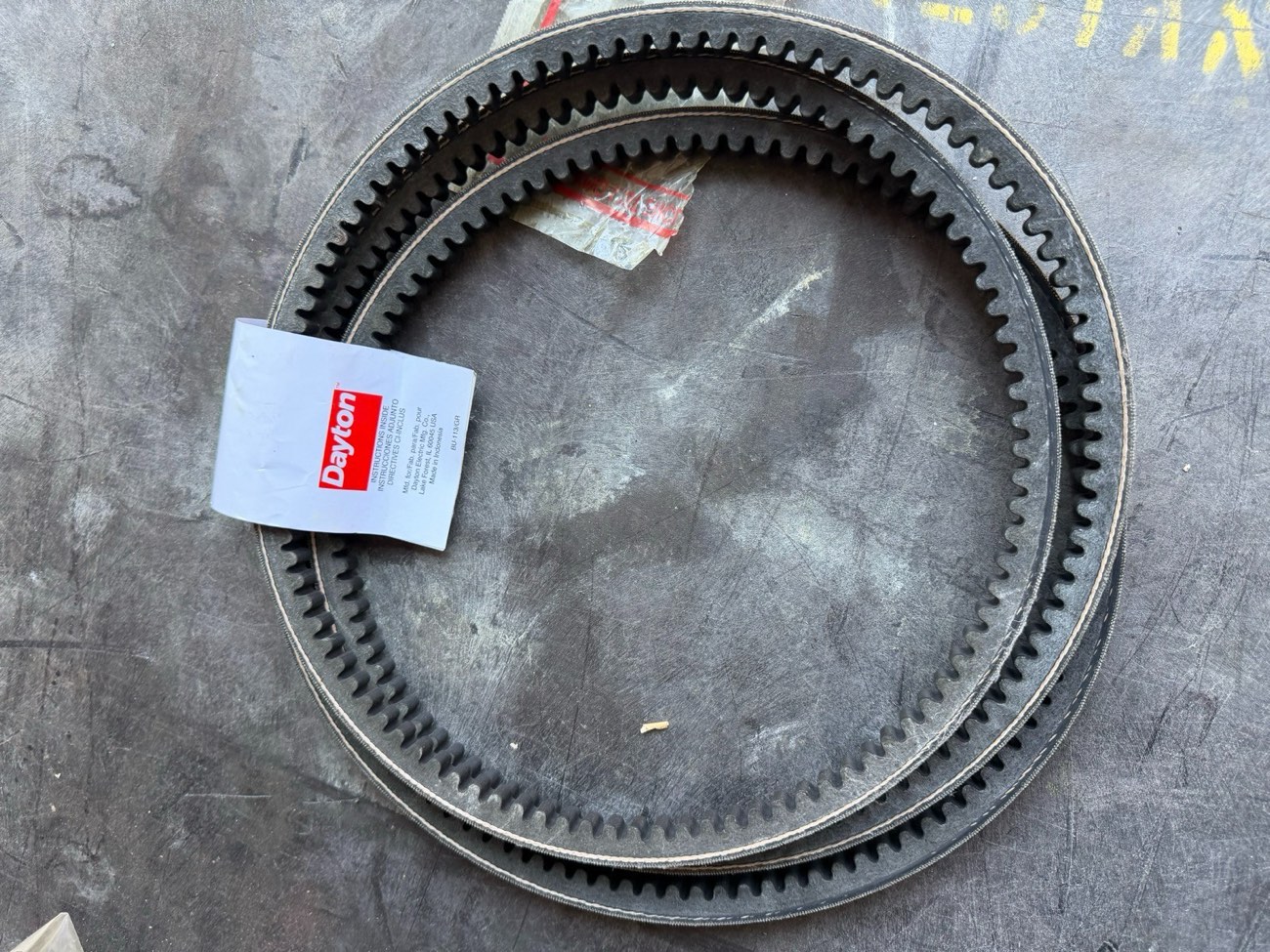 Lot of 2 Dayton 2L446G 5VX1060 Cogged V-Belt 106" 5/8" Industrial - New — view 4