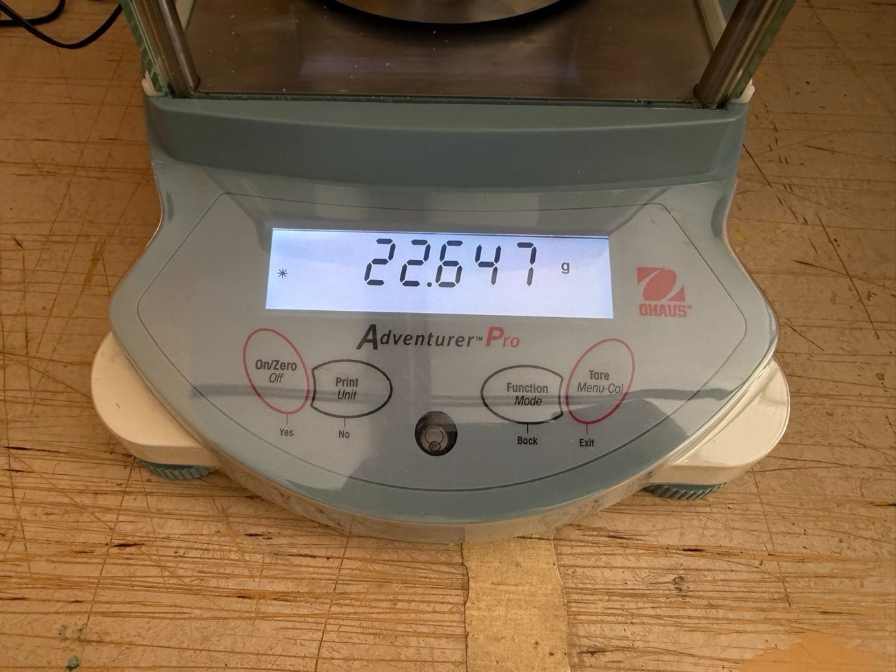 Ohaus AV313C Adventurer Pro Analytical Balance 310g x 1mg InCal - Powers On — view 3