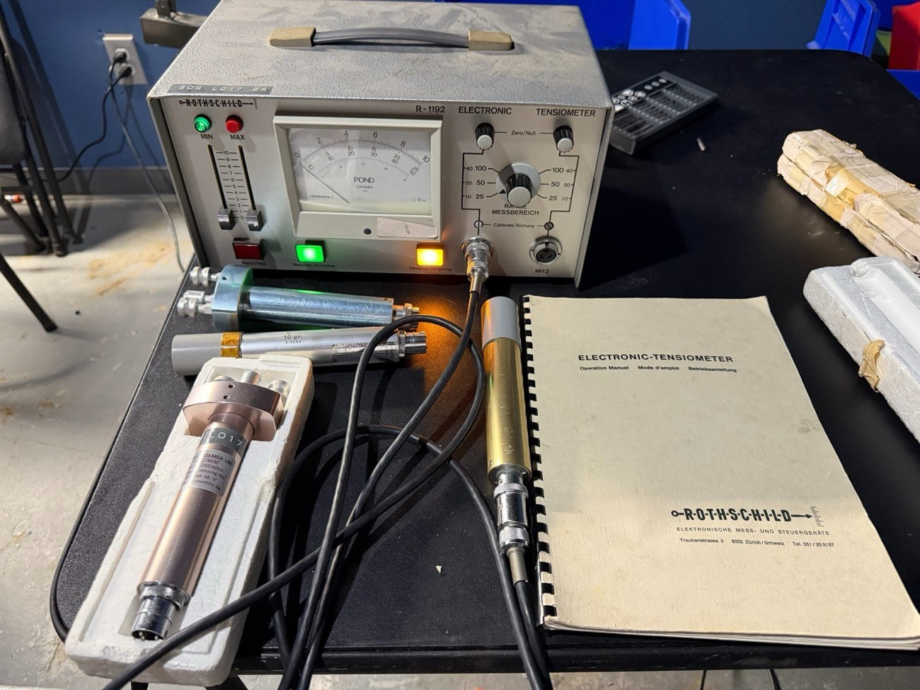 Rothschild R-1192 Electronic Tensiometer Yarn Thread Tension Tester w/ Manual — view 1