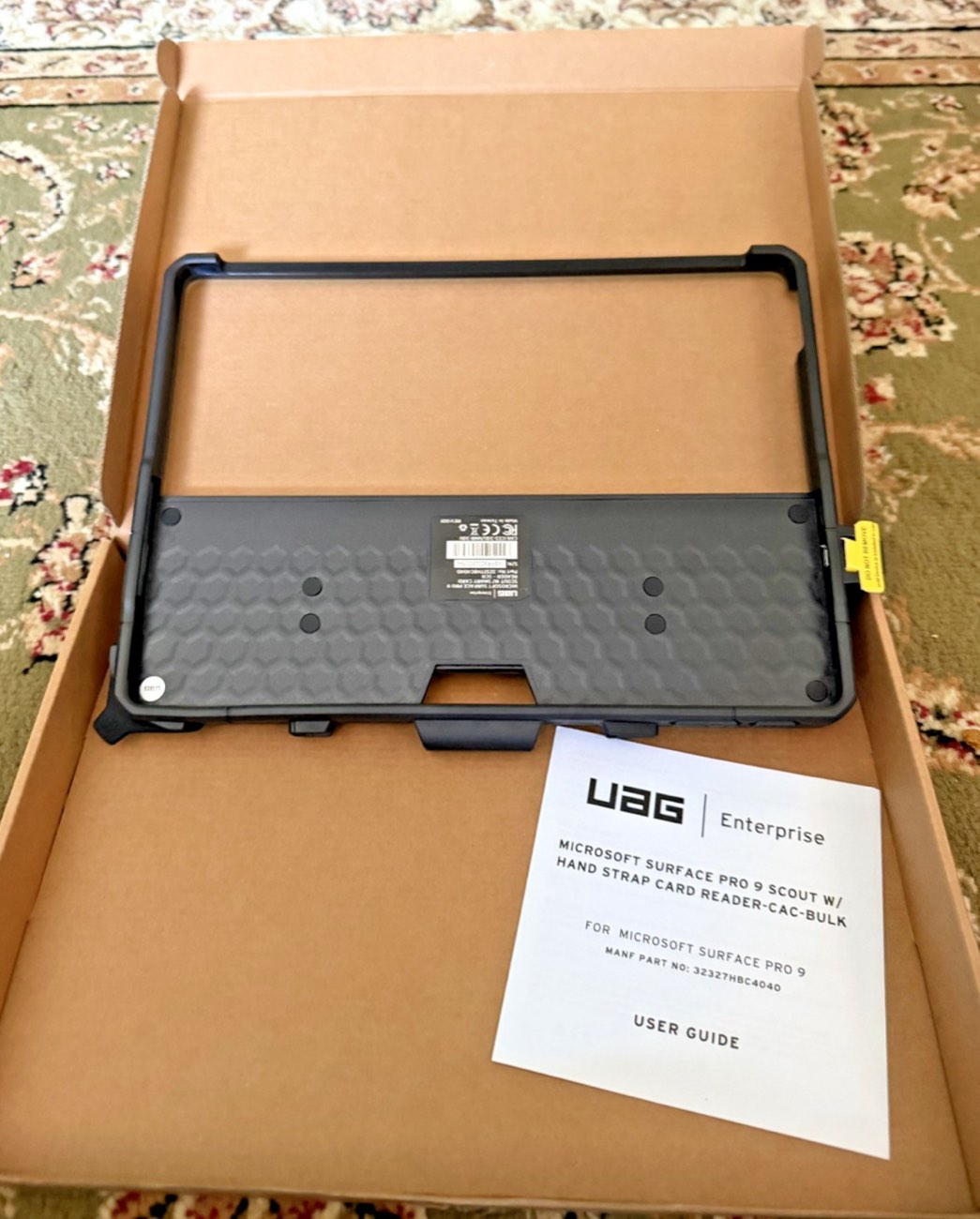 UAG Scout Rugged Case Microsoft Surface Pro 11/10/9 Smart Card CAC Reader Black — view 1