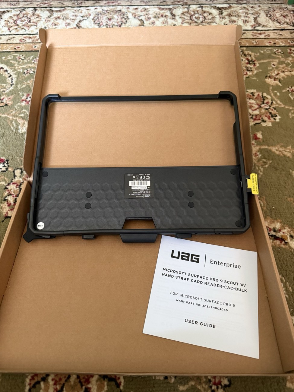 UAG Scout Rugged Case Microsoft Surface Pro 11/10/9 Smart Card CAC Reader Black — view 2